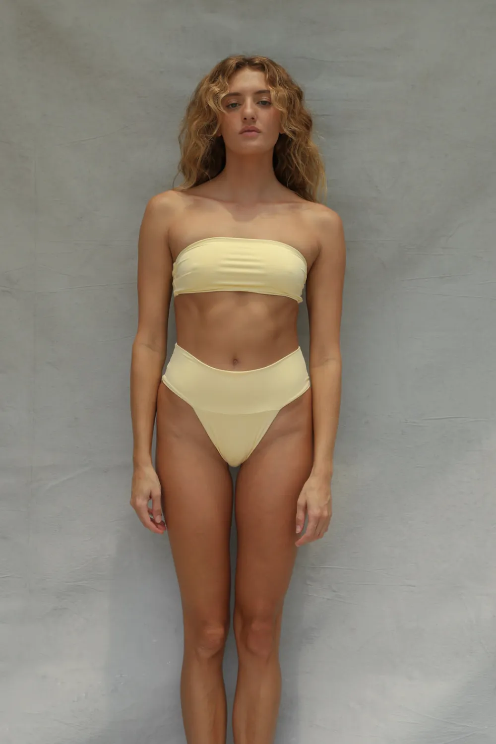 Toast Swim Banded Waist Bikini Bottom - Limoncello