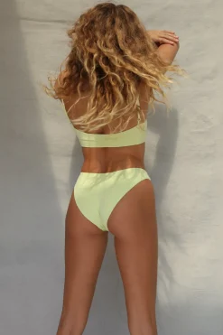 Toast Swim Classic Coverage Bikini Bottom - Lime Creme