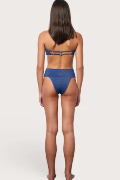 Toast Swim Slide Bandeau Bikini Top - Abyss Shimmer