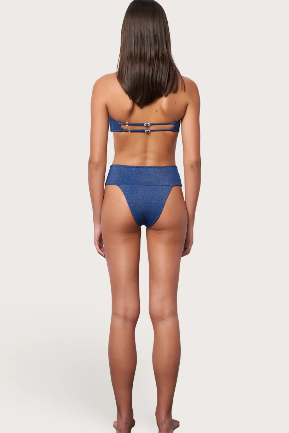 Toast Swim Slide Bandeau Bikini Top - Abyss Shimmer