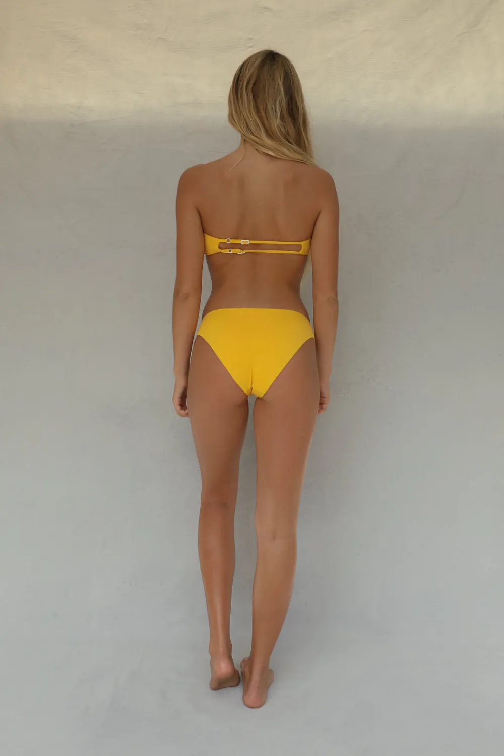 Toast Swim Slide Bandeau Bikini Top - Daffodil