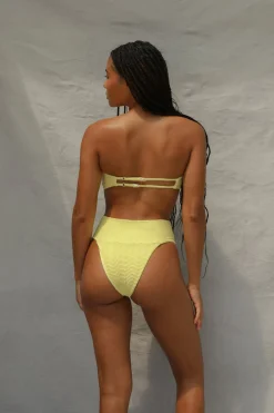 Toast Swim Slide Bandeau Bikini Top - Lemon Fizz