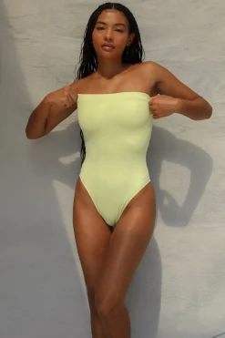 Toast Swim Tube One Piece Swimsuit - Lime Creme